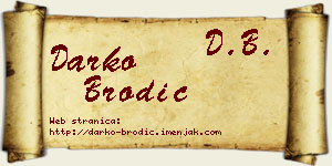 Darko Brodić vizit kartica